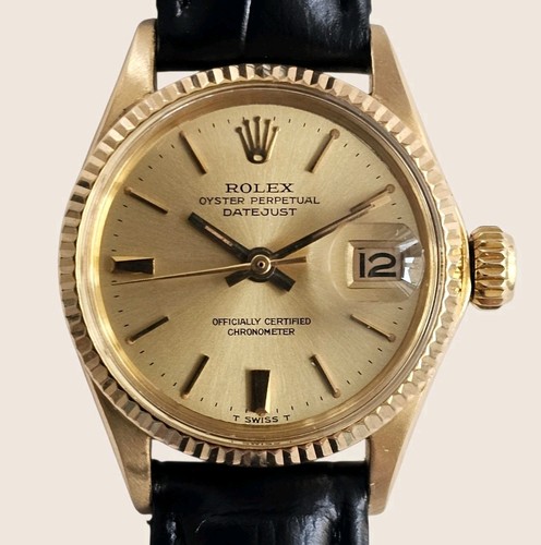 Rolex datejust 6527 18k - rolex, solid
