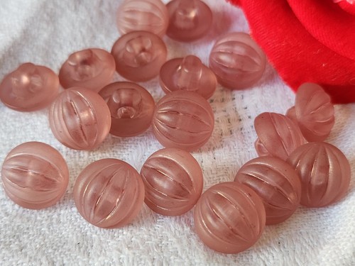 Lot boutons vintage - vintage, rose
