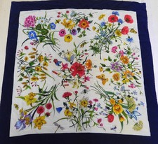 VINTAGE WOMEN'S 100% PURE SILK SILK SILK SOIE SCARF (1417) 84cm x 86cm