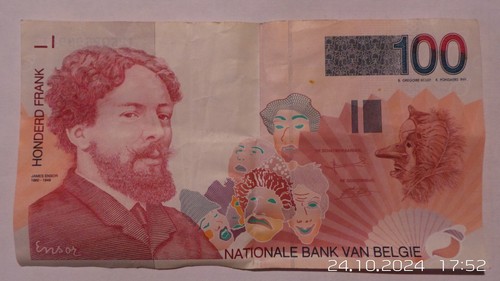 Billets belgique 100 - , francs