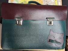 Sac D'écolier En Cuir - Vintage - Made In Italie - School