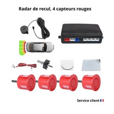 Radar Recul Auto Rouge 4 Capteurs – Aide Stationnement Voiture Sécurité