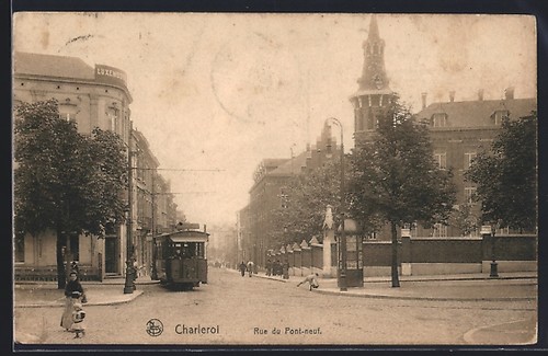 Cpa charleroi rue du - charleroi,,