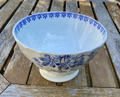 Ancien bol sur pied - ancien, porcelaine