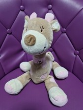 Doudou Girafe Rose Marron