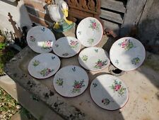 LOT  8 sous tasses  LUNEVILLE KG-Réverbère Tulipes- fleurs