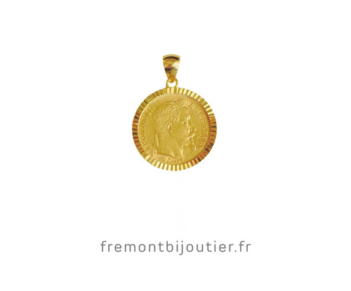 Pendentif pièce or jaune - pendentif,