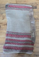 Classic Equine Zone Saddle Pad Wool Top 34x38 Tan Red Show Impact Western