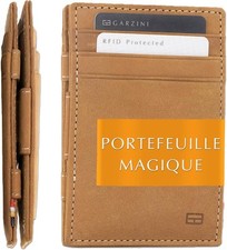Porte Feuille pour Homme Magique Minimaliste Fin en Cuir véritable. Porte Carte 