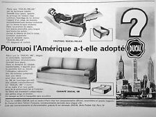 PRESS ADVERTISEMENT 1959 DUCAL SOFA DUCAL ARMCHAIR-RELAX - ADVERTISING