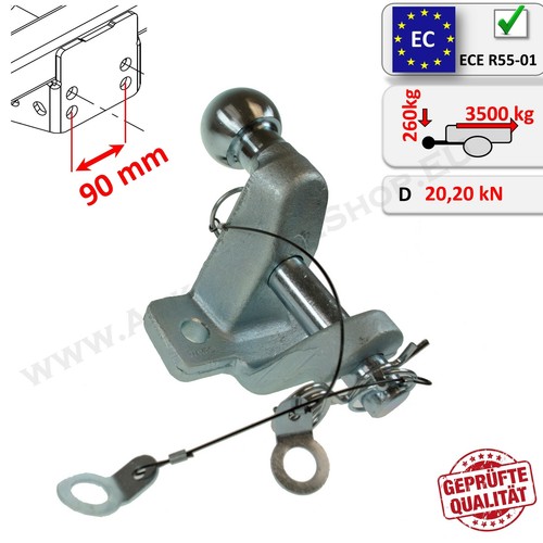 Chape attelage rotule mixte - rotule,