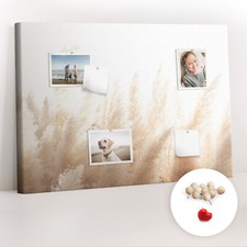 Tableau d'affichage Tableau en liège Punaises 100x70 Grain abstrait