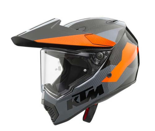 Ktm agv ax9 helmet grey - helmet, grey/orange