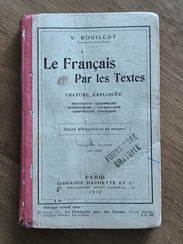 Ancien livre scolaire - scolaire, le
