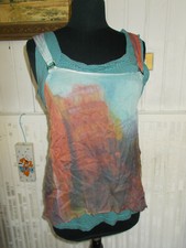 Tee shirt TUNIQUE stretch AVENTURES DES TOILES 40 Bi-matières 100% soie noué dos