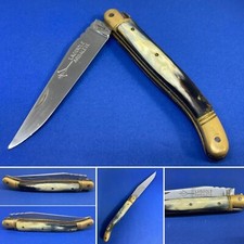 Antique Beautiful Laguiole Crossbow Folding Knife G David Horn Handle