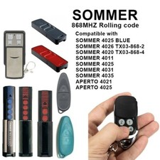 Aperto Remote Control for Garage Door Openers 868.8 MHz Rolling Code Sommer