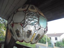 SUSPENSION BOULE à vitraux