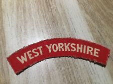 TITLE ANGLAIS. BRITISH ARMY.   WEST YORKSHIRE