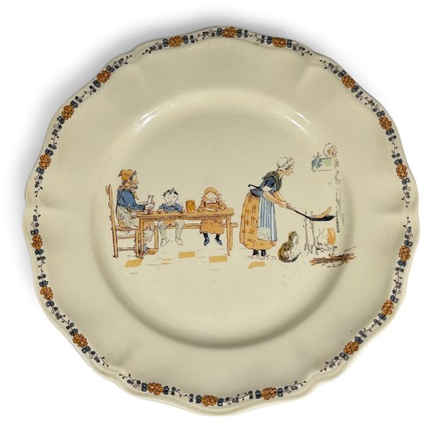 Sarreguemines assiette signé - assiette,