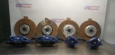 19 BMW M850I F91 BRAKE CALIPER SET WITH ROTORS FRONT AND REAR BLUE