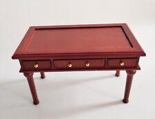 bureau en bois Louis XVI en merisier miniature, maison de poupée 1/12  M4