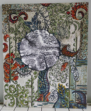painting contemporary art out of seasons. 61/50 acrylic on canvas wood frame.
