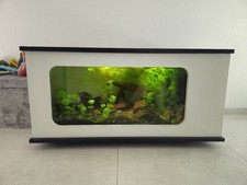 Magnifique Table Basse Aquarium Aquatlantis Aquatable 100 Blanche + Accessoires 