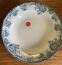 Antique Ceramic Earthenware White Tableware Dish Service Creil Old Plate