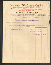 PARIS (I°) & VILLEMOMBLE (93) SEWING & KNITTING MACHINES "LEPICER" in 1910