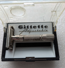 Gillette Fatboy E2 1959 Adjustable 1-9 Safety Razor with Original Case