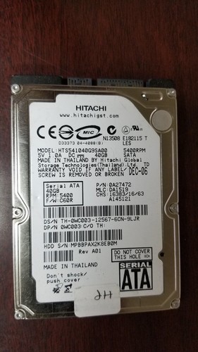 Hitachi hts541040g9sa00 40gb - hts541040g9sa00,