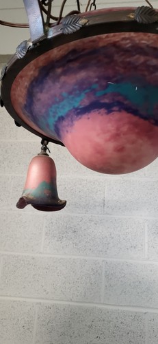 Lustre pate verre 3 - 3, feux