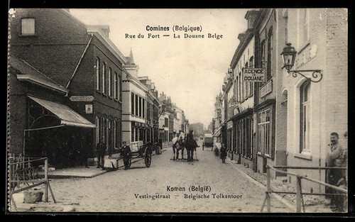 Cpa comines rue fort la - cpa,