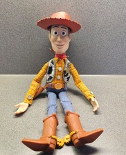 Disney Pixar Thinkway Toy Story Talking Woody Pull String Doll 15" W/ Hat 
