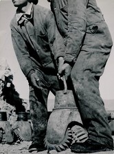 Oil Industry Drill Head Silver Print 1950s Photography