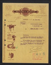 PARIS (XVII°) TOOL FACTORY / ETU, MILLSTONE, MARBLE ""MESTRE & BLATGE"" in 1930