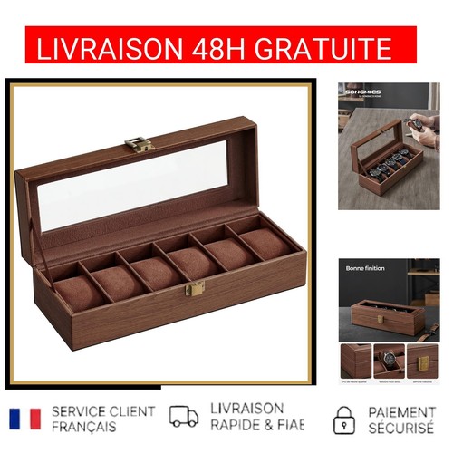 Boîte montres songmics 6 - boîte,