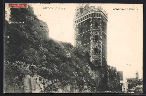 Cpa oudon arrivée - l´arrivée, à