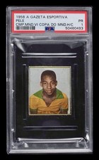 PELE ROOKIE 1958 A Gazeta Esportiva Campeao Mundial Hand Cut PSA 1