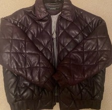 Pelle Pelle Men's Marc Buchanan Vintage purple  Bomber Jacket large size 48
