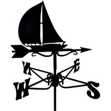 Girouette en métal "Voilier" 4 points cardinaux 30x100 cm