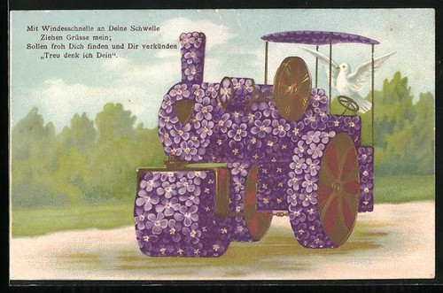 Carte postale pigeon - , voyageur