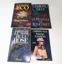Umberto Eco Le Nom de la Rose Baudolino Pendule de Foucault Lot 4 Livres Roman