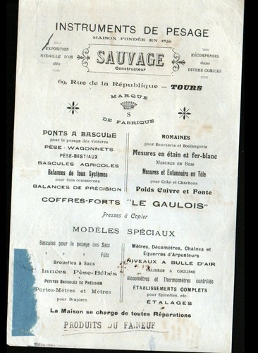 Tours instruments de - instruments,