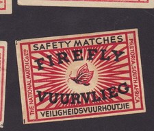 Antique Match Tag South Africa BN22021 Butterfly 8