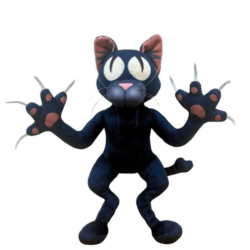 Peluche chat noir mignon - noir,