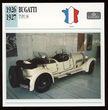 1926 1927  Bugatti  Type 38   Classic Cars Card
