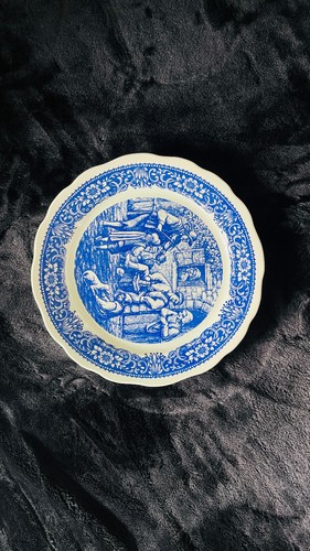 Grande assiette plat bleu - grande, de