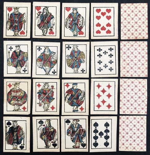 Miniatures cartes jouer - cartes, À